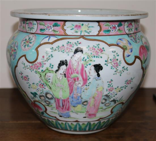 An Oriental porcelain jardiniere